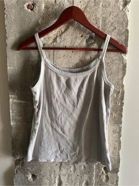 Classic Women's Light Gray Ribbed Tank Top